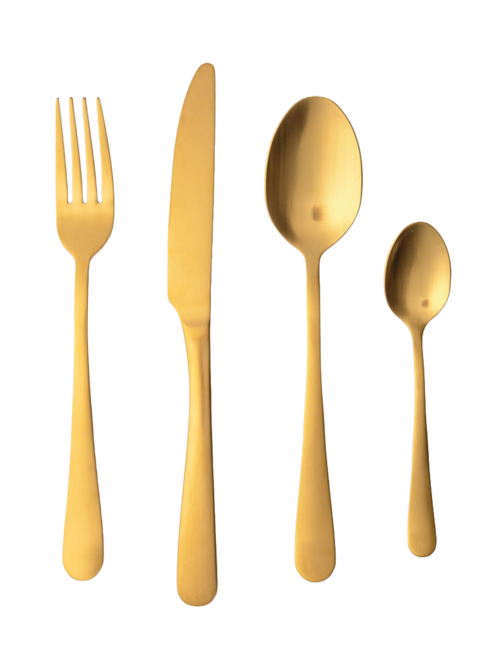 Goldfarbenes Essbesteck