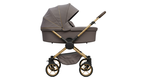Kinderwagen mit Gold-Details