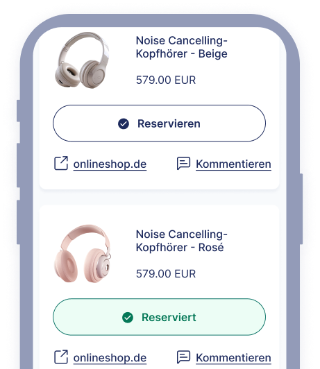 Smartphone Wünsche teilen
